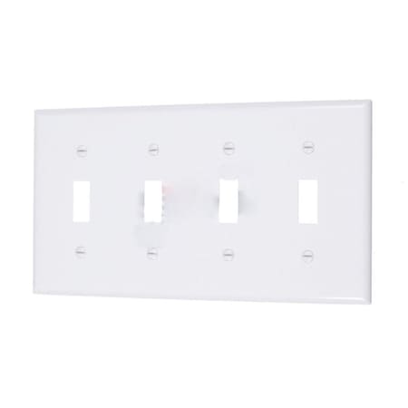 Rectangle White Electrical Switch Plate Plastic